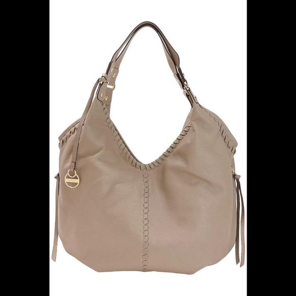 LODIS Large Whipstitch Leather Tote Lacey Ash